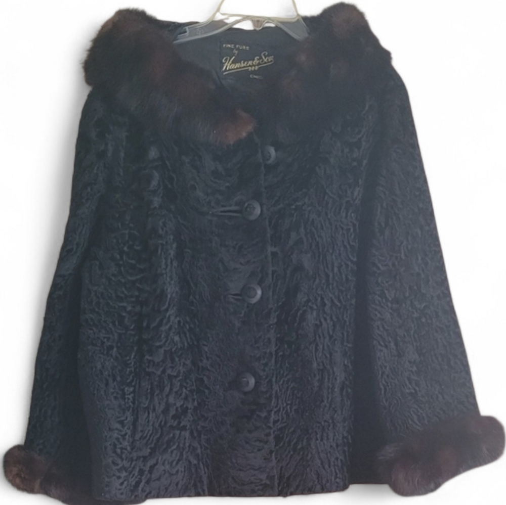 Vintage Persian Lamb And Fur Trimmed Coat.